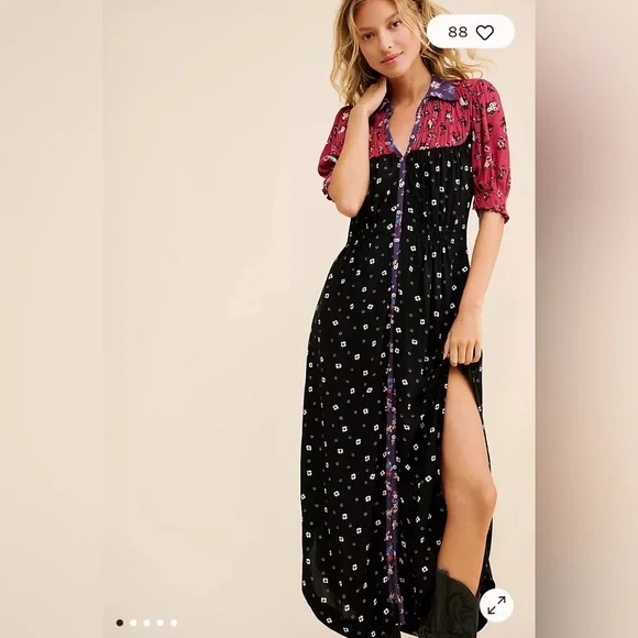 NWOT Free People Nora Midi Dress Size Large - Picture 2 of 8